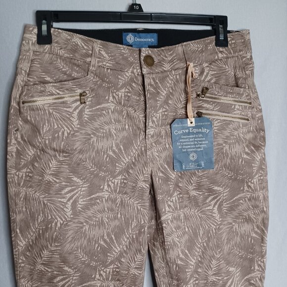 Democracy Pants Women's 12 Tan/Beige Ab Solution Booty Lifting Jegging NWT - Picture 4 of 7
